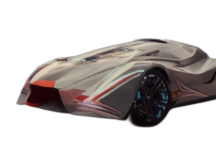car, concept art, 3d render, photorealistic transparent PNG cut-out
