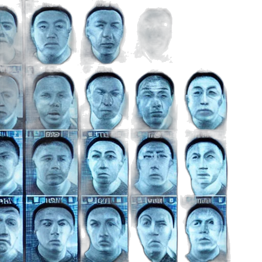 face, blue, man, who, dna, mosaic, people transparent PNG cut-out