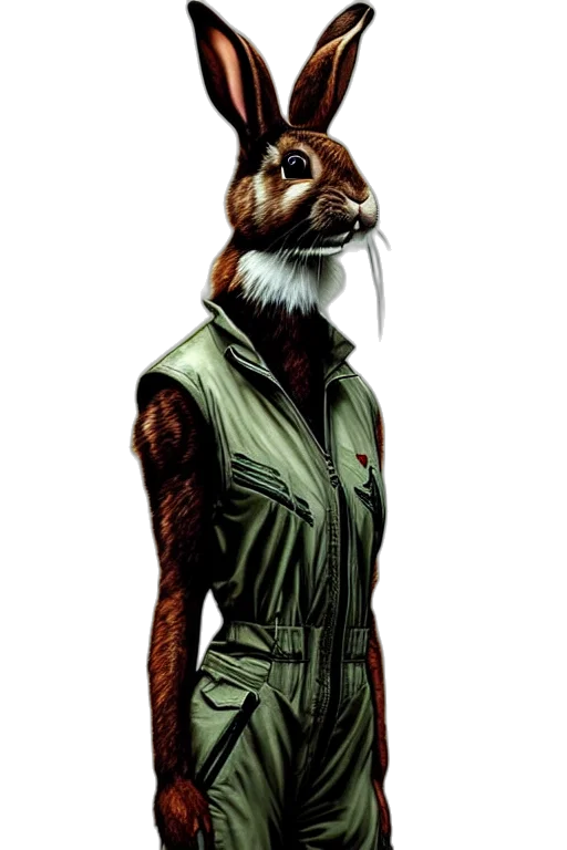 jacket, animal, staff, creature, concept art, comic book art, photorealistic, fantasy art transparent PNG cut-out