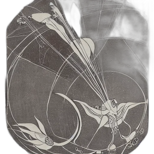 dragon, mask, umbrella, flower, concept art, pencil sketch, outer space, underwater transparent PNG cut-out