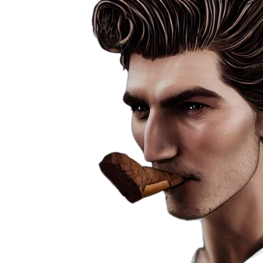 face, photorealistic, concept art, 3d render transparent PNG cut-out