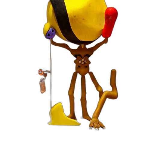 staff, hat, robot, animal, concept art, 3d render, pixel art, cartoon transparent PNG cut-out
