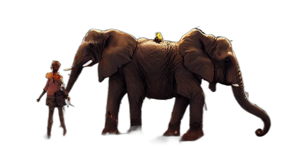 animal, creature, staff, weapon transparent PNG cut-out