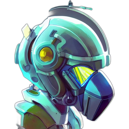 robot, mask, weapon, staff transparent PNG cut-out