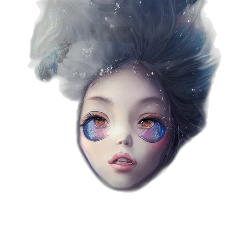 face, mask, creature, hair transparent PNG cut-out