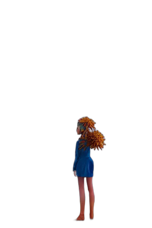 dress, flower, staff, crown, 3d render, concept art, pixel art, photorealistic transparent PNG cut-out