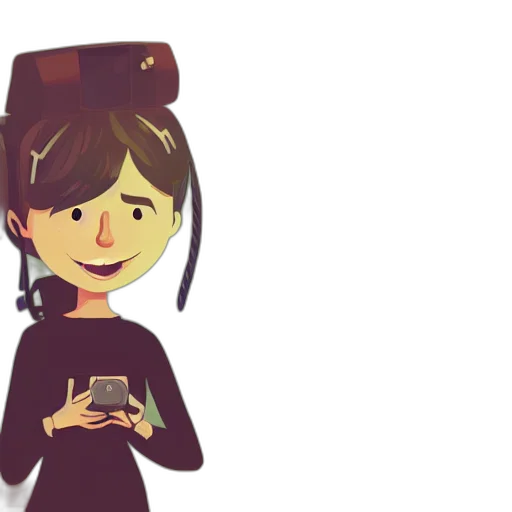 hat, staff, concept art, cartoon, pixel art, anime, dark, cute transparent PNG cut-out