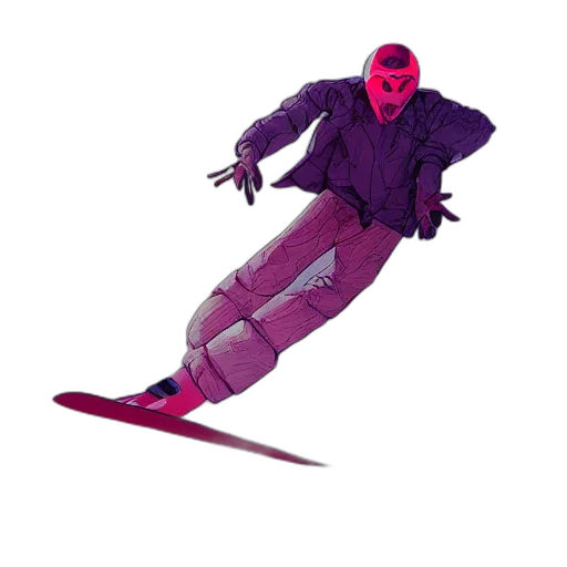 jacket, creature, staff, robot transparent PNG cut-out