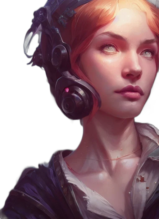 face, robot, concept art, fantasy art transparent PNG cut-out