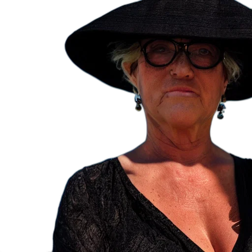 hat, dress, staff, face transparent PNG cut-out