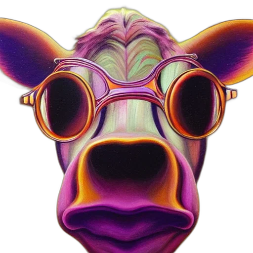 mask, face, animal, photorealistic, concept art, watercolor, oil painting, cow transparent PNG cut-out