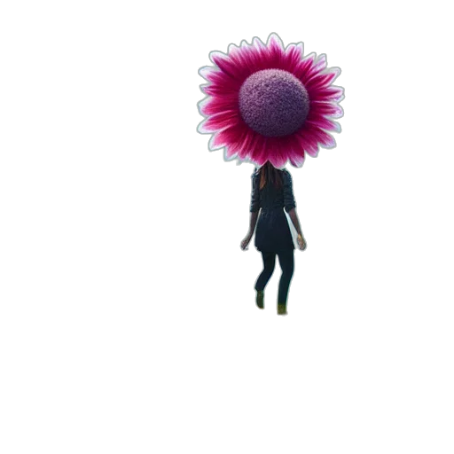flower, staff, creature, umbrella, 3d render, concept art, photorealistic, pixel art transparent PNG cut-out
