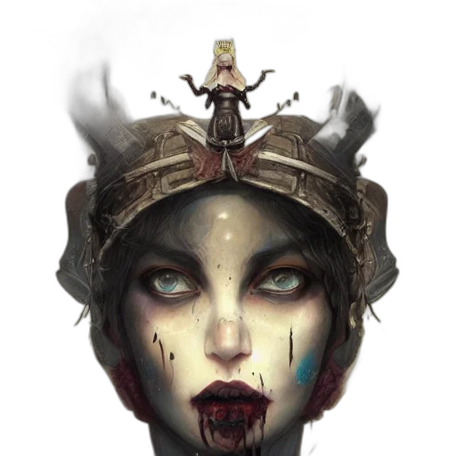 crown, face, mask, concept art transparent PNG cut-out