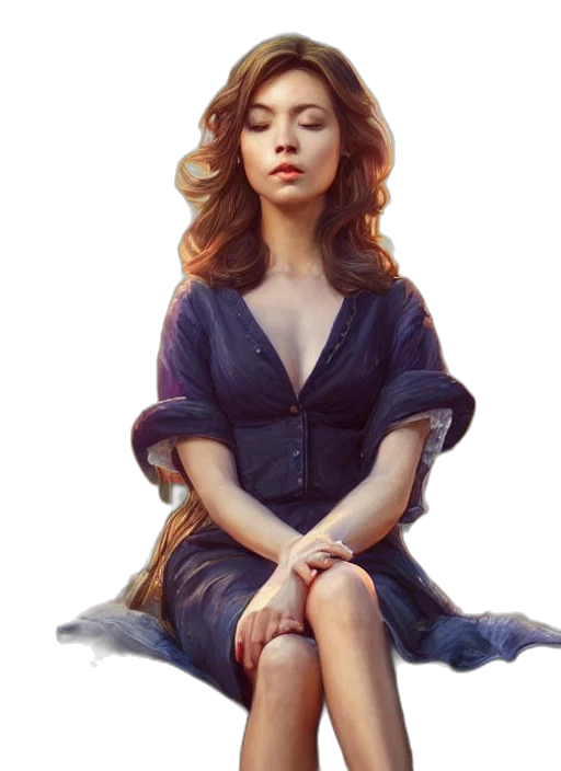 dress, jewelry, face, jacket transparent PNG cut-out