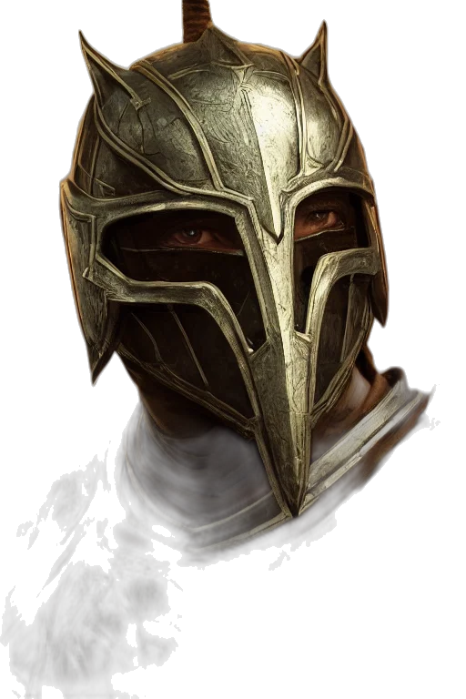 mask, face, weapon, sword, fantasy art, concept art, photorealistic, 3d render transparent PNG cut-out