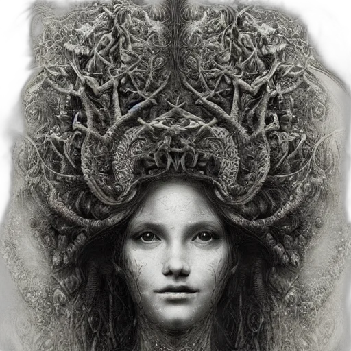 crown, mask, hair, face, fantasy art, photorealistic, concept art, pencil sketch transparent PNG cut-out