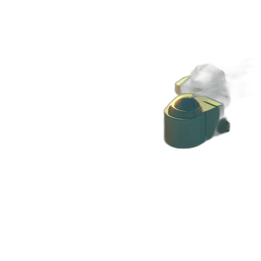 bottle, hat, robot, jewelry, 3d render, concept art, vaporwave, fog transparent PNG cut-out