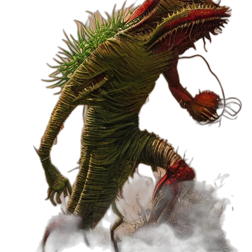 dragon, creature, staff, animal transparent PNG cut-out