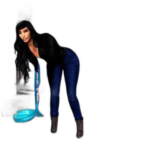 staff, concept art, 3d render, photorealistic, cartoon, blue, kim, kardashian transparent PNG cut-out