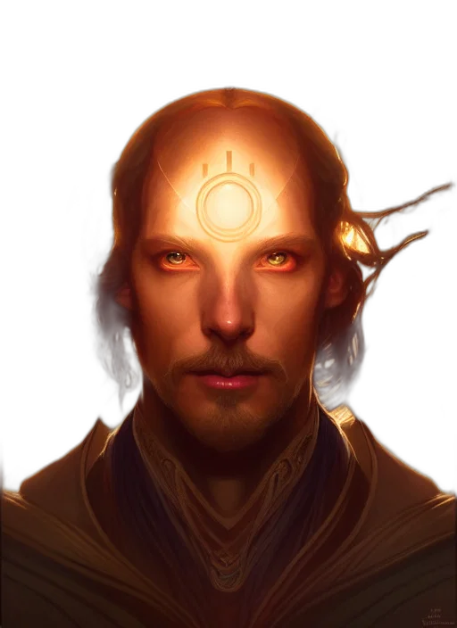 face, staff, mask, fantasy art transparent PNG cut-out
