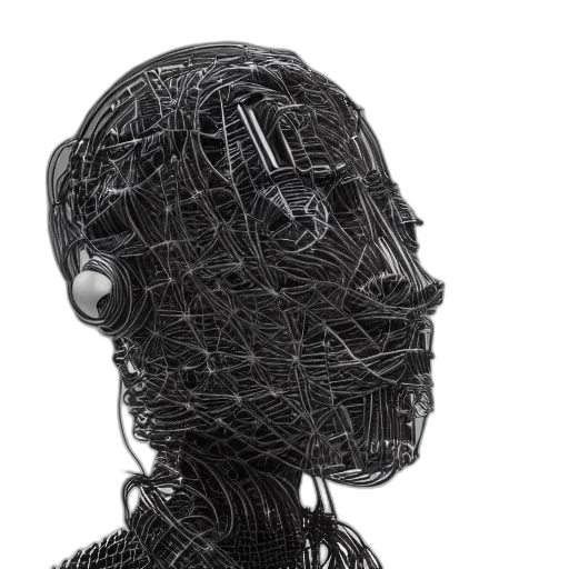 robot, mask, face, cyberpunk transparent PNG cut-out
