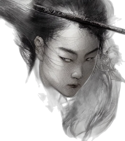 hair, hat, face, dragon transparent PNG cut-out