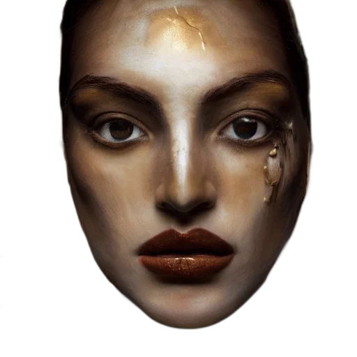 mask, face, jewelry, crown, photorealistic, concept art, oil painting, fantasy art transparent PNG cut-out
