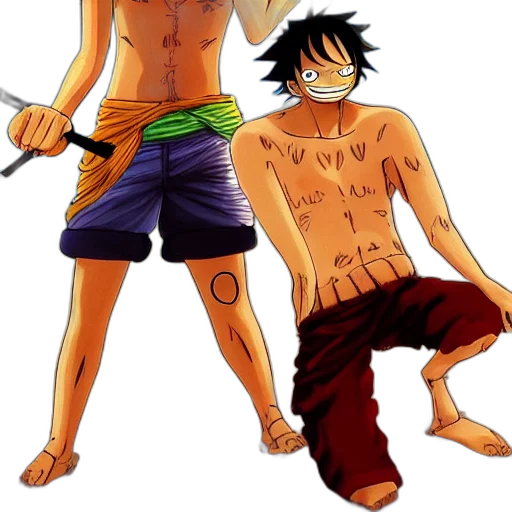 anime, concept art, comic book art, cartoon, underwater, fire, beach, luffy transparent PNG cut-out