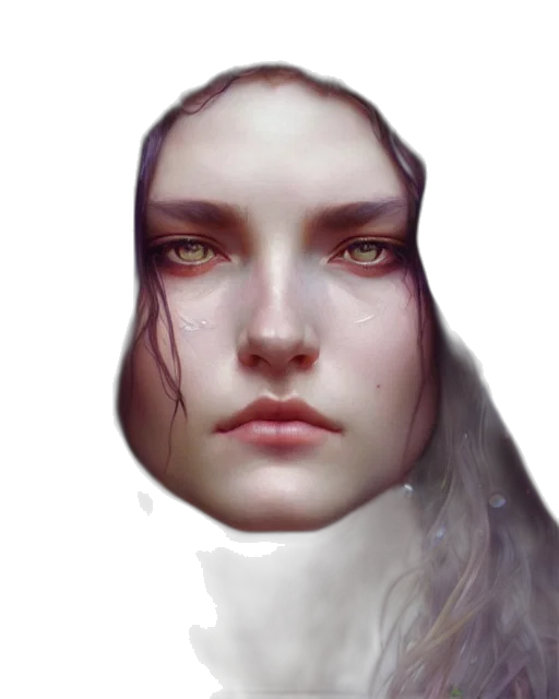 face, mask, creature, crown, fantasy art, photorealistic, concept art, oil painting transparent PNG cut-out