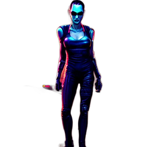 robot, staff, mask, weapon, concept art, cyberpunk, 3d render, comic book art transparent PNG cut-out