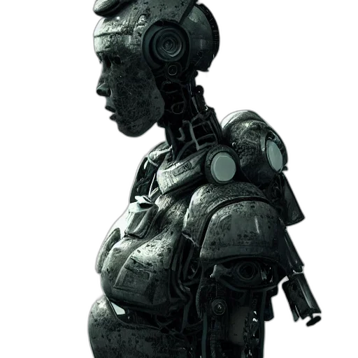 robot, face, staff, dress transparent PNG cut-out