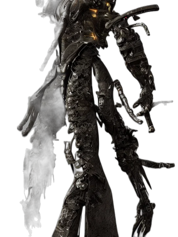 robot, weapon, dragon, staff transparent PNG cut-out