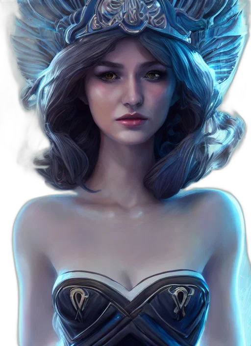 face, crown, fantasy art, comic book art transparent PNG cut-out