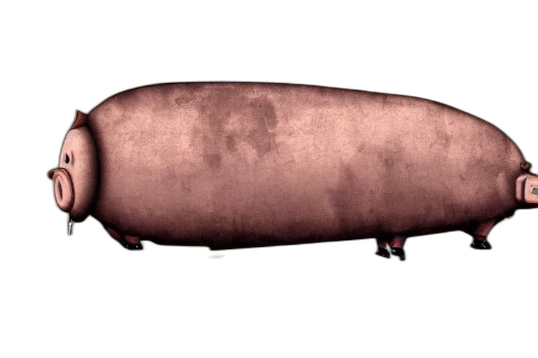 animal, food, creature, weapon, concept art, 3d render, photorealistic, blimp transparent PNG cut-out