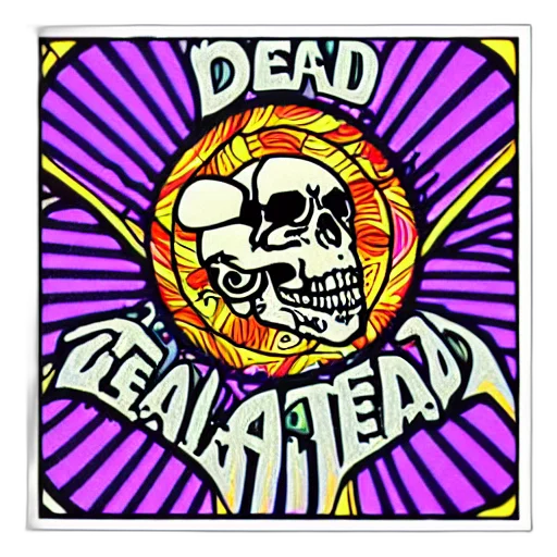 grateful, dead, sticker, trippy transparent PNG cut-out