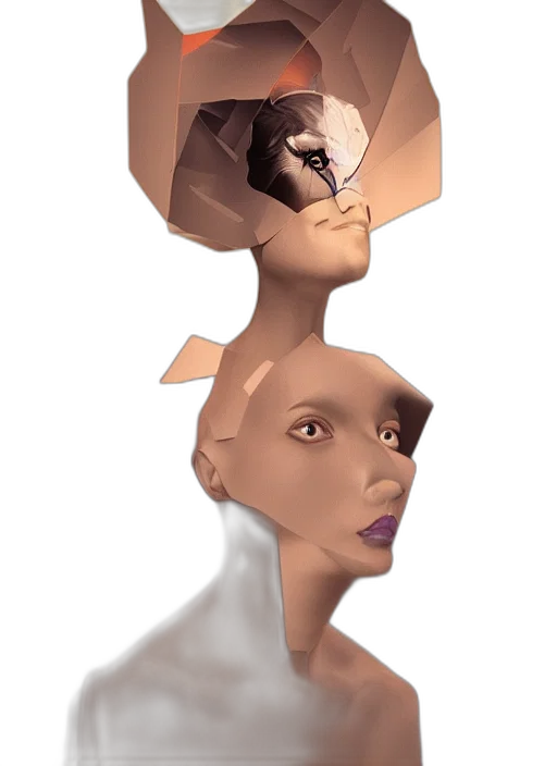 mask, face, robot, crown transparent PNG cut-out