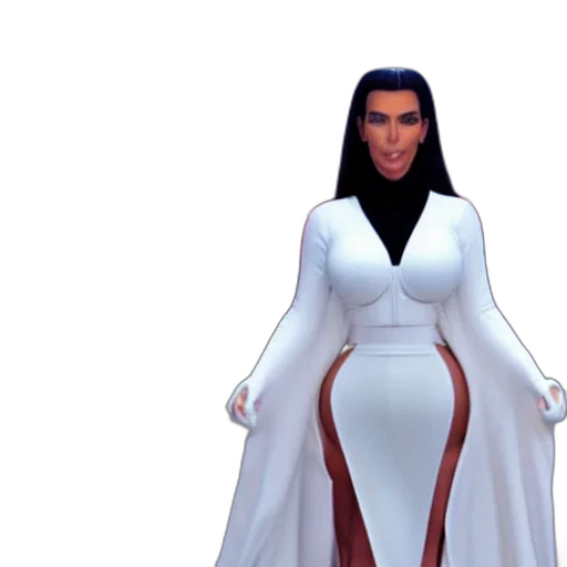 dress, 3d render, concept art, kim transparent PNG cut-out