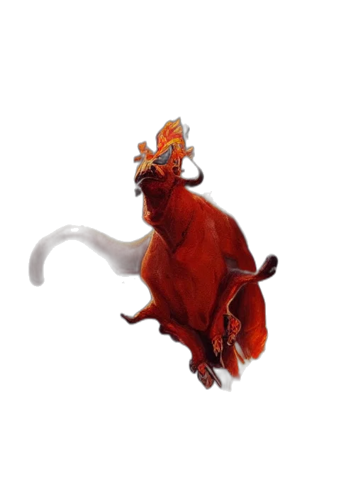 dragon, animal, crown, staff transparent PNG cut-out