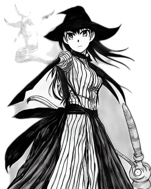dress, staff, sword, weapon, concept art, fantasy art, anime, cartoon transparent PNG cut-out