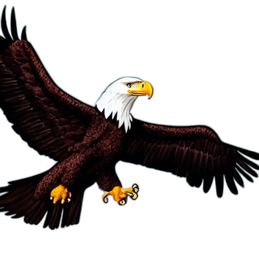 animal, weapon, staff, concept art, photorealistic, pixel art, bald, eagle transparent PNG cut-out