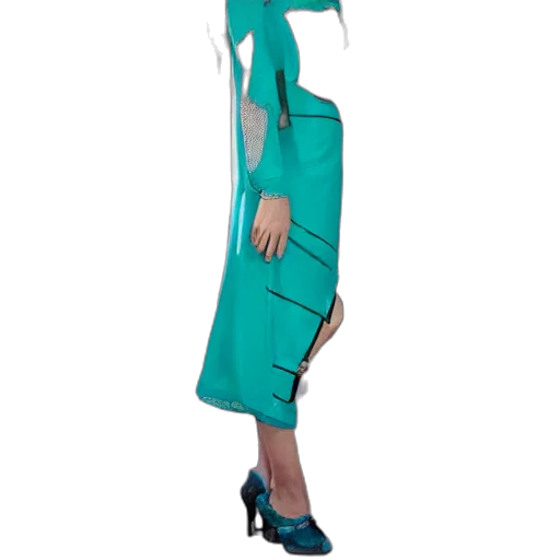 dress, staff, 3d render, green transparent PNG cut-out