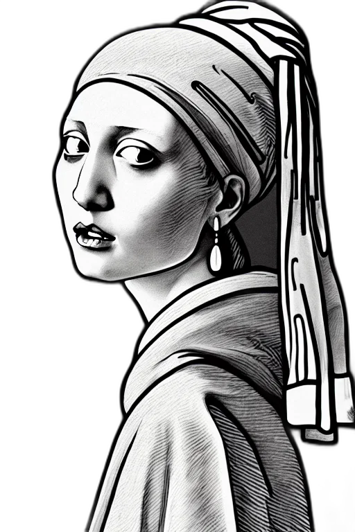face, mask, jewelry, pencil sketch transparent PNG cut-out