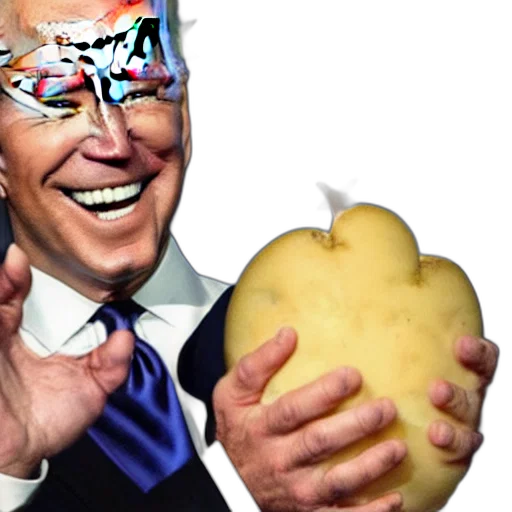 mask, food, joe, biden, potatoe transparent PNG cut-out