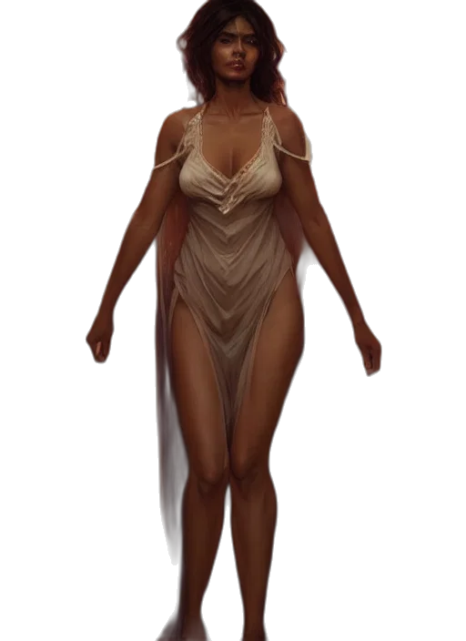 dress, creature, concept art, 3d render, fantasy art, photorealistic, earth tones, cute transparent PNG cut-out