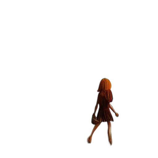 dress, hair, robot, creature, 3d render, pixel art, concept art, anime transparent PNG cut-out
