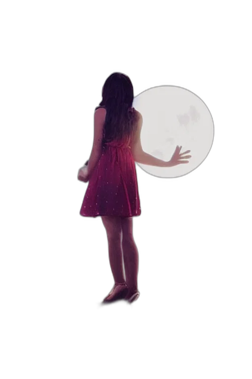 dress, umbrella, mask, creature transparent PNG cut-out