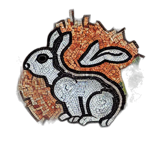 dragon, beautiful, roman, mosaic transparent PNG cut-out