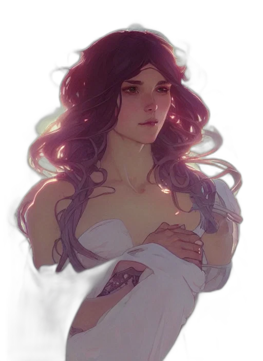 dress, crown, face, fantasy art transparent PNG cut-out