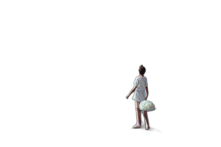 dress, umbrella, shoes, robot, 3d render, pixel art, concept art, anime transparent PNG cut-out