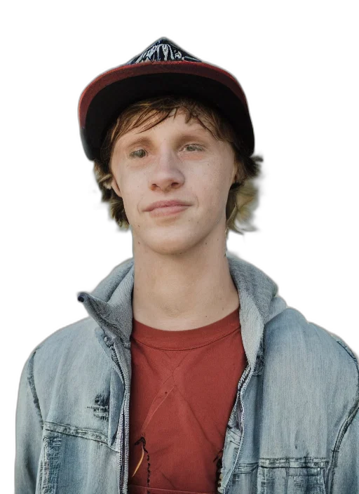 face, hat, jacket, animal transparent PNG cut-out